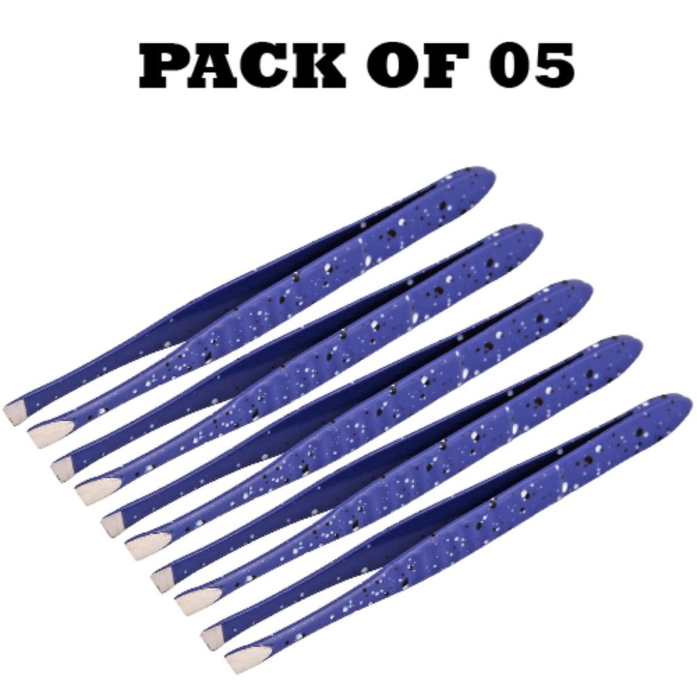 Forgica Professional Stainless Steel Paper Coated Tweezers Pack of 05